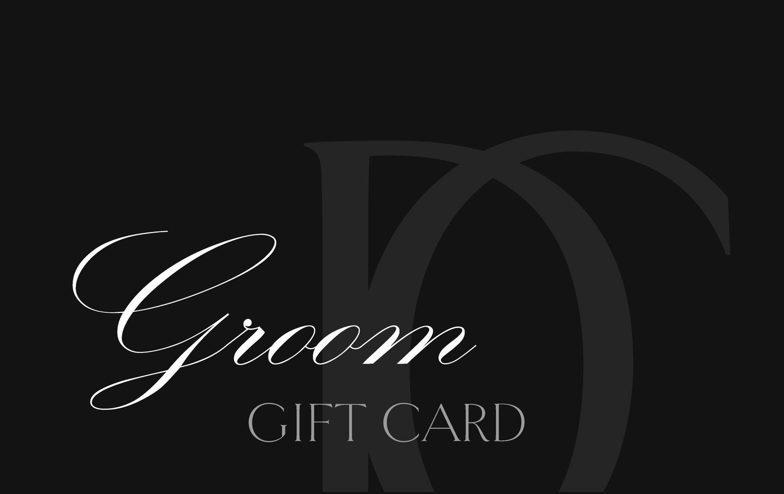 Groom gift card