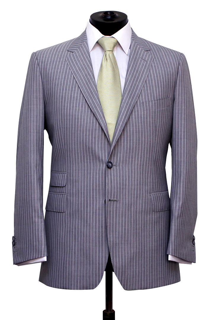 Grey pinstripe suit