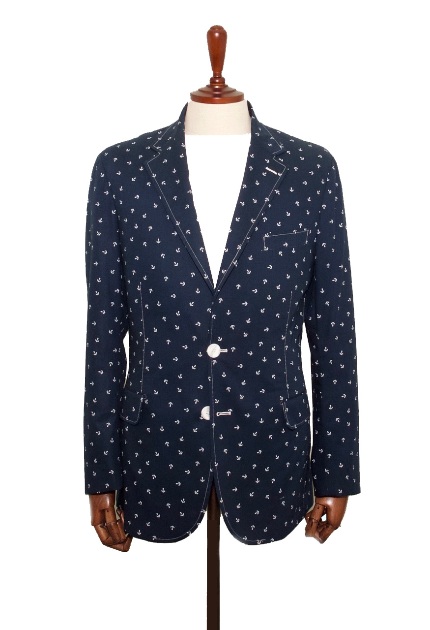 Navy patterned blazer