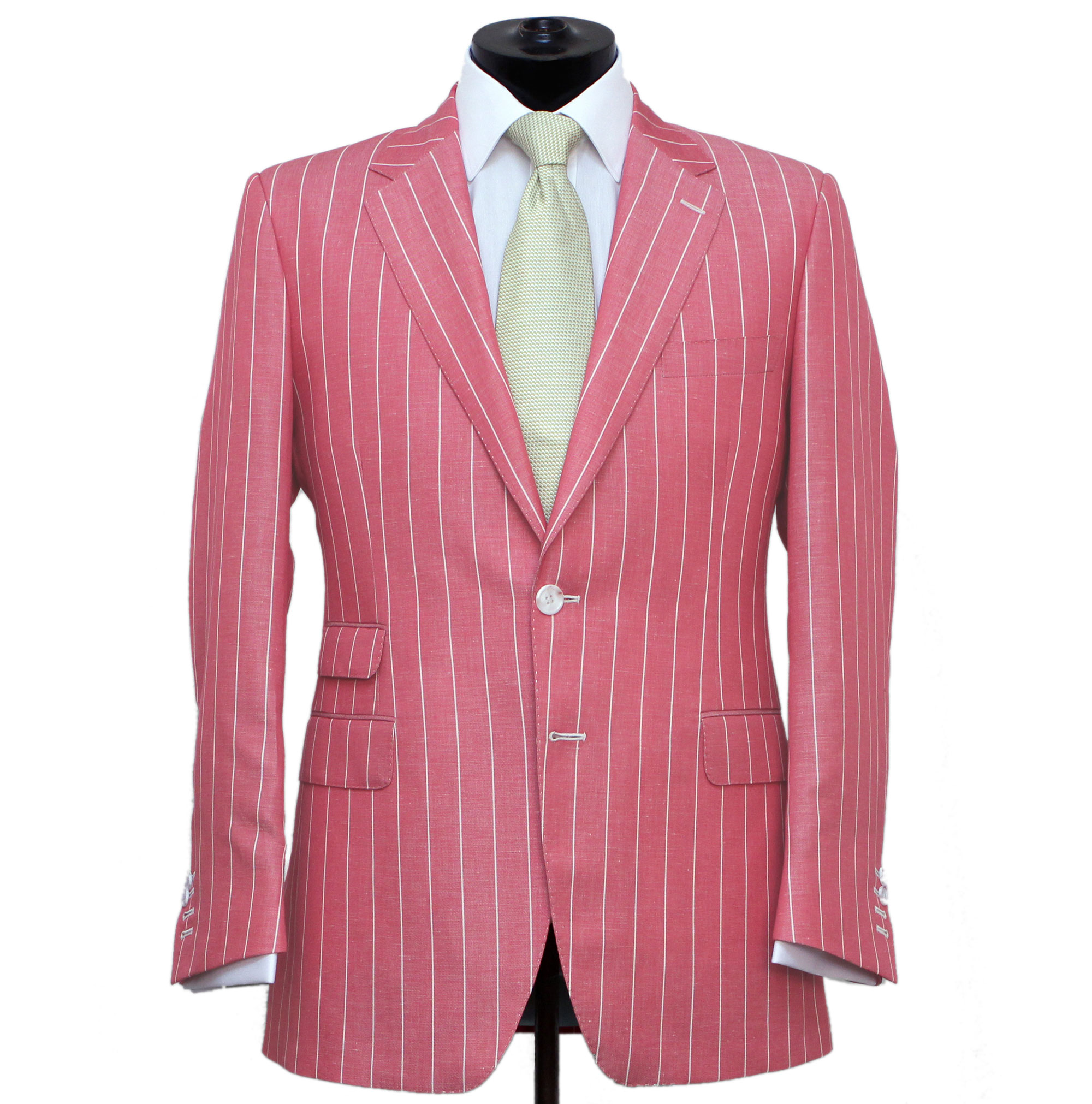 Pink pinstripe suit